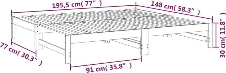 Produktbild vidaXL Tagesbett (75 x 190 cm)