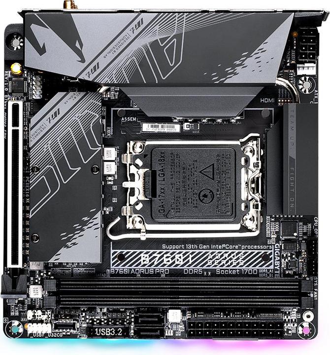 Produktbild Gigabyte B760I Aorus Pro (LGA 1700, Intel B760 Express, Mini-ITX)