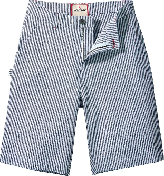 Image du produit Joe Browns Striped Carpenter Shorts with Hammer Loop – Navy/White (36)