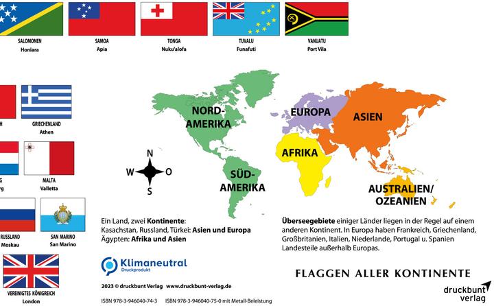 Image du produit Erlebnisposter Flaggen aller Kontinente