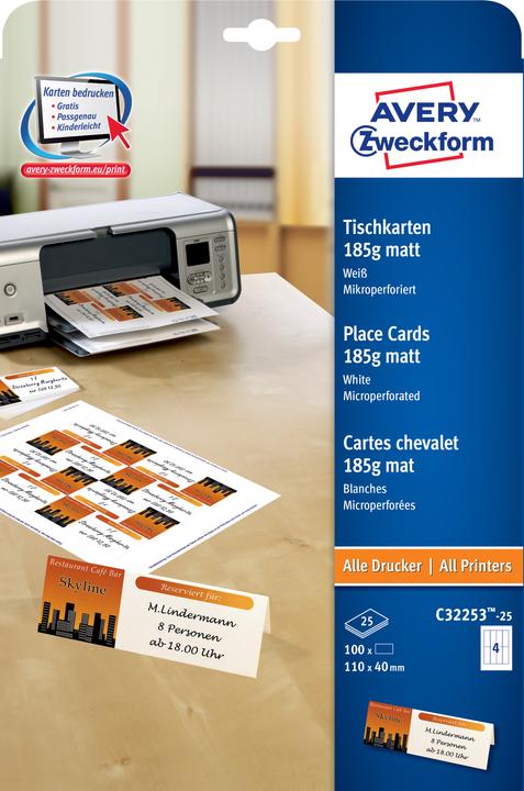 Productafbeelding Avery Tentkaart C32253