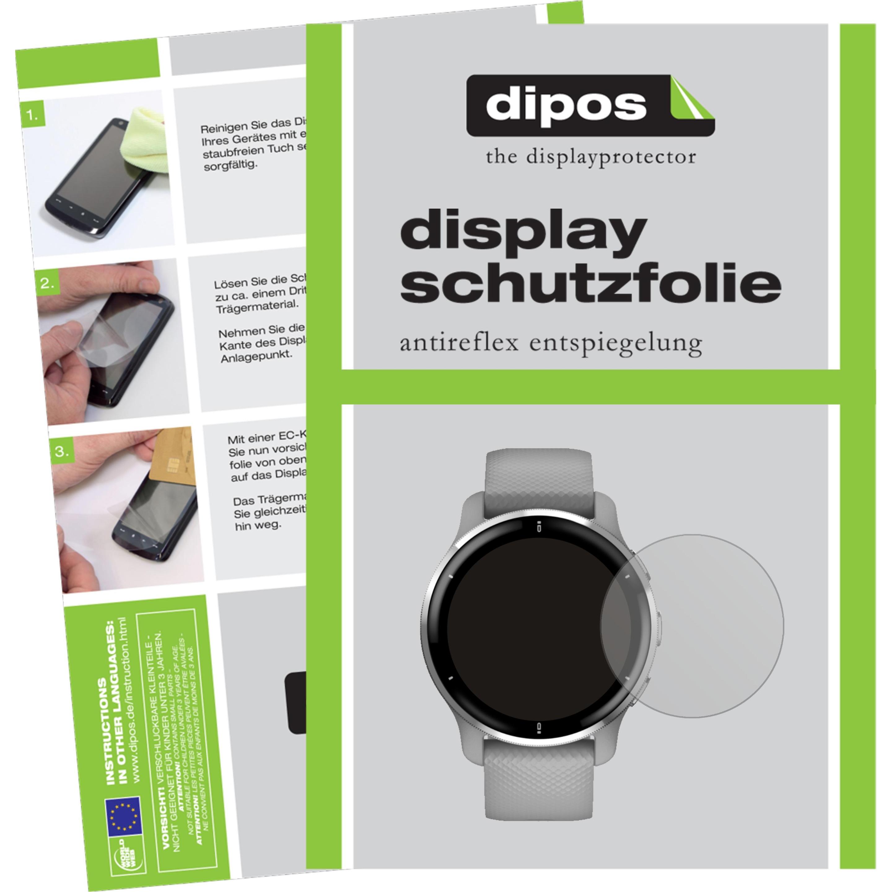 Dipos Displayschutzfolie Antireflex, Smartwatch Schutzfolie, Transparent