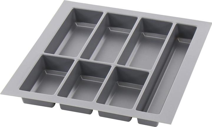 Actual product image Agoform Cutlery tray Classico shortenable 490x440x50.5mm, plastic slate grey