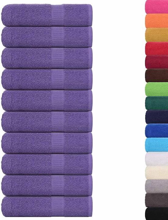 Immagine prodotto vidaXL Asciugamani da bagno 10 pz. Viola 100x150 cm 360 g/m² 100% cotone telo doccia (100 x 150 cm)