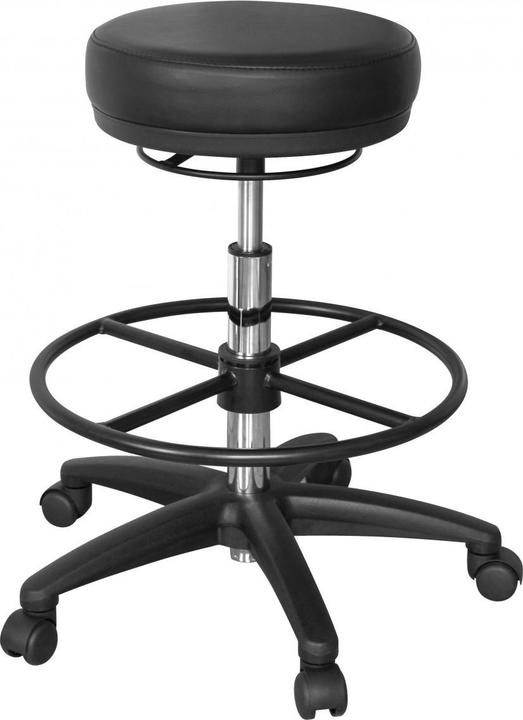 Actual product image FineBuy Work Stool Fabric Black