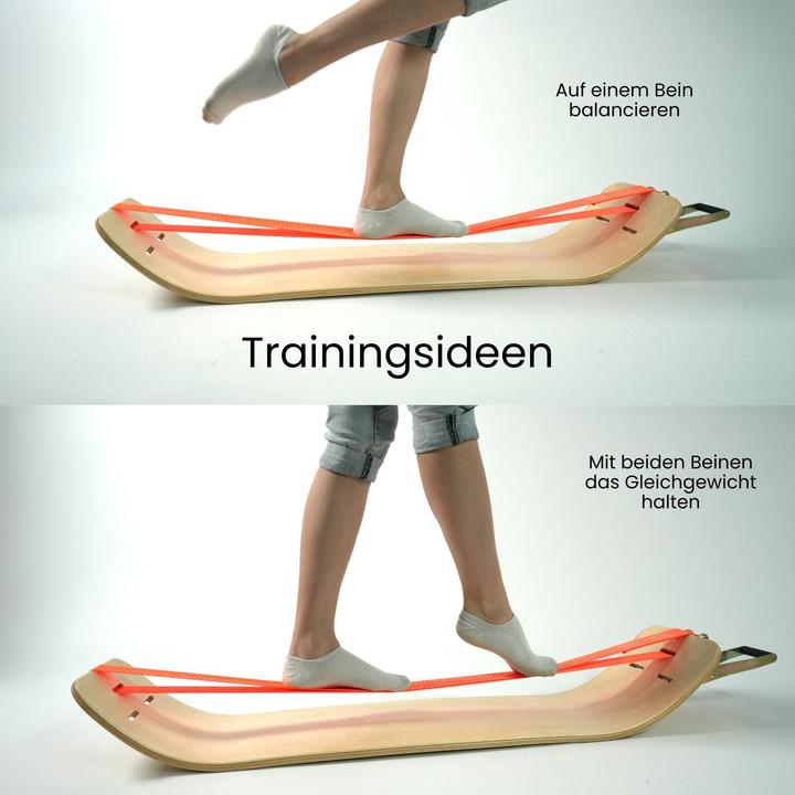 Actual product image Hermex Fitness-Balanceboard mit Slackline Fitnessbrett Balancebrett (1.08 m)