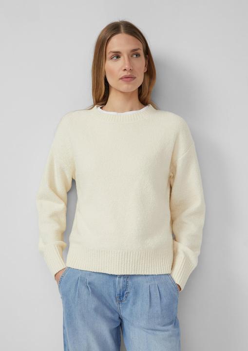 Produktbild s.Oliver Strickpullover Pullover aus Bouclé im Relaxed Fit (48)