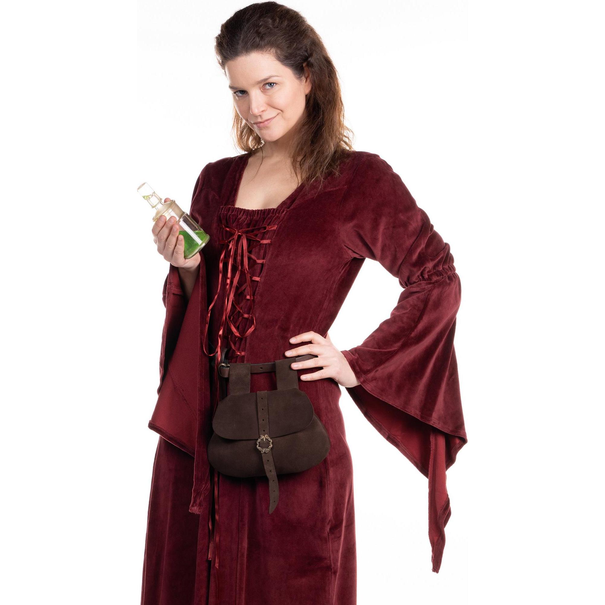 Metamorph Bordeauxrotes Vampirkleid (XL)