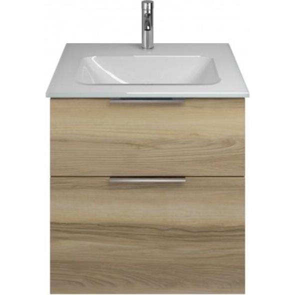 burgbad, Badmöbelset, Eqio Glas-Waschtisch inklusive Waschtischunterschrank, Breite 620 mm