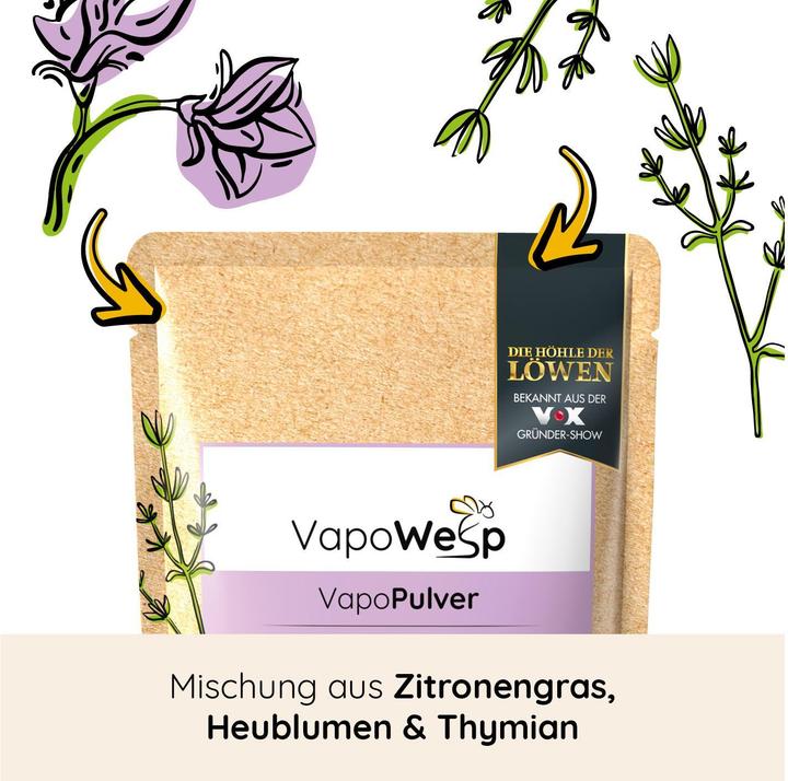 Actual product image Vapowesp Substitute herbs hay flowers & thyme, 100 g