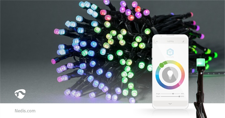 Image du produit Nedis SmartLife Décorative LED | Cordon | Wi-Fi | RGB | 168 LED"s | 20.0 m | Android™ / IOS (20 m)