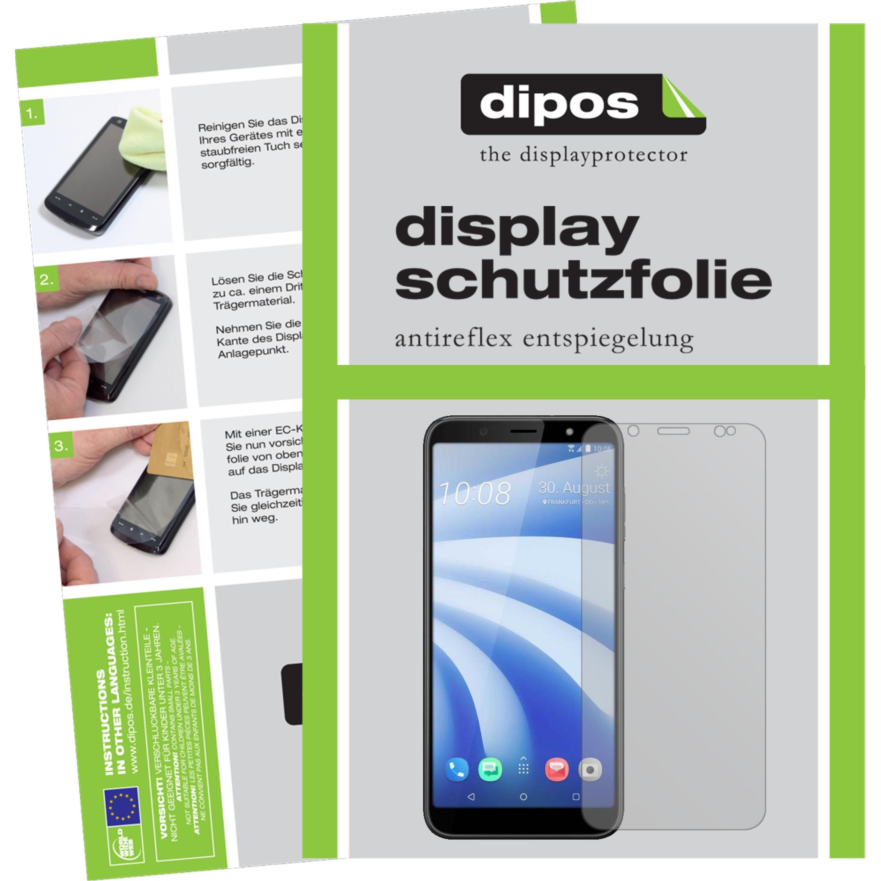 Thumbnail - Dipos Displayschutzfolie Antireflex (2 Stück, HTC U12 Life), Smartphone Schutzfolie, Transparent