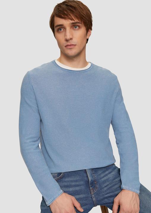 Image du produit s.Oliver Strickpullover Gewaschener Feinstrickpullover mit Rollkante (S)