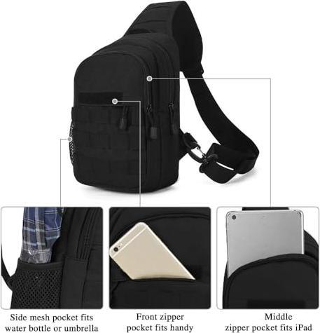 Produktbild Only-Bags.Store Tactical Chest Bag Militärische Umhängetasche Tactical Chest Sling Pack Crossbody Bag