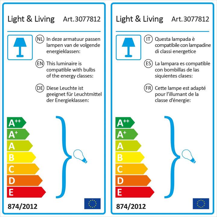 Energie-Label Light & Living Kylie (E27)