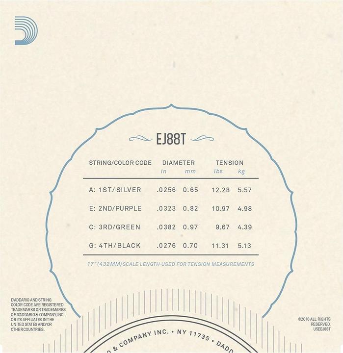 Produktbild D'Addario EJ88T Nyltech (4x, Ukulele, 0.03")