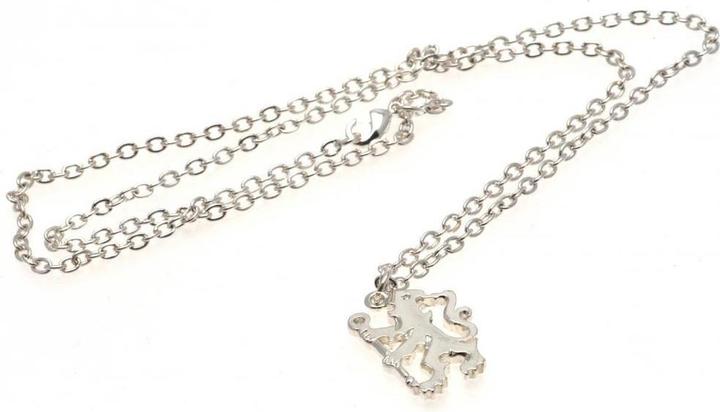 Chelsea FC versilberter LionAnhänger und Kette (100% Metall)