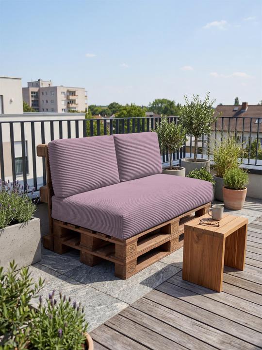 Produktbild Aspero Palettenkissenbezüge 3-teilig aus Streifen-Flanell Maratea (60 x 120 cm)