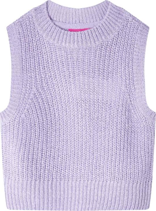 Produktbild VidaXL Kinder-Pulloverweste Gestrickt Helllila 140,Material: 67 (140)