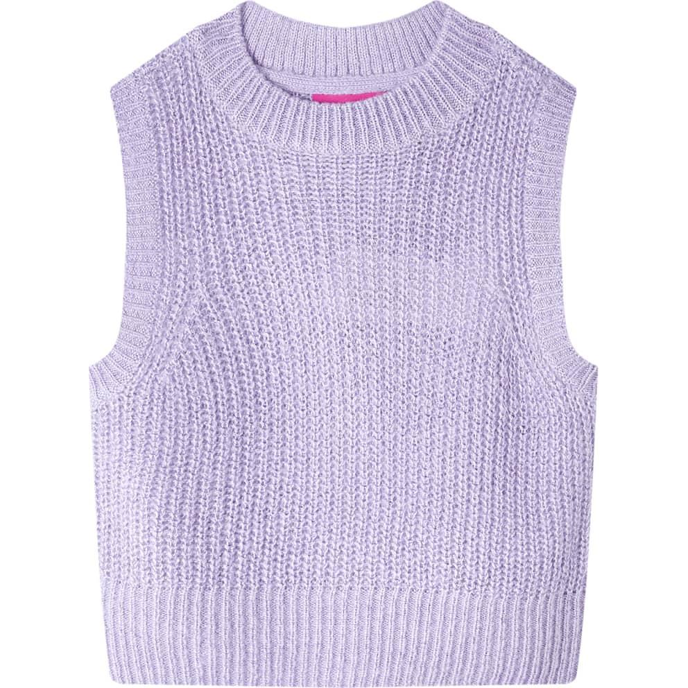 VidaXL, Jungen, Weste, Kinder-Pulloverweste Gestrickt Helllila 140,Material: 67, Violett, (140)
