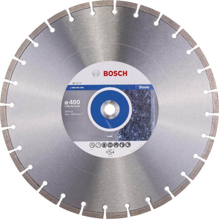 Produktbild Bosch Professional Zubehör Diamanttrennscheibe Standard for Stone, 400 x 20,00/25,40 x 3,2 x 10 mm