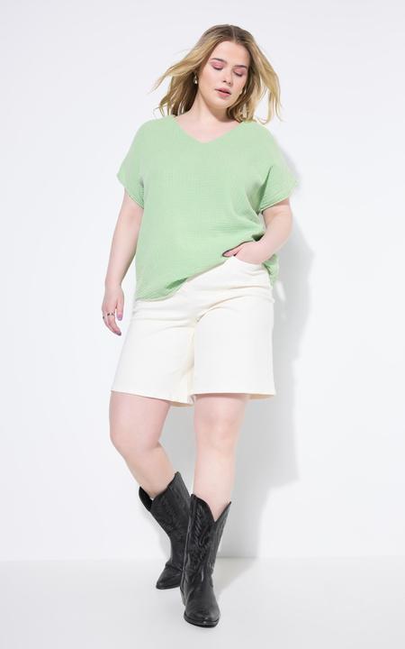 Actual product image Studio Untold Denim Elastic Waist Bermuda Shorts (48)