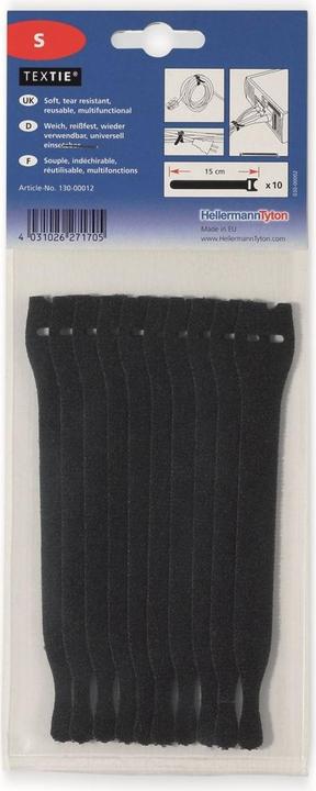 Actual product image HellermannTyton Cable tie150x12,5 black (Plastic cable ties, 150 mm, 10 pcs.)