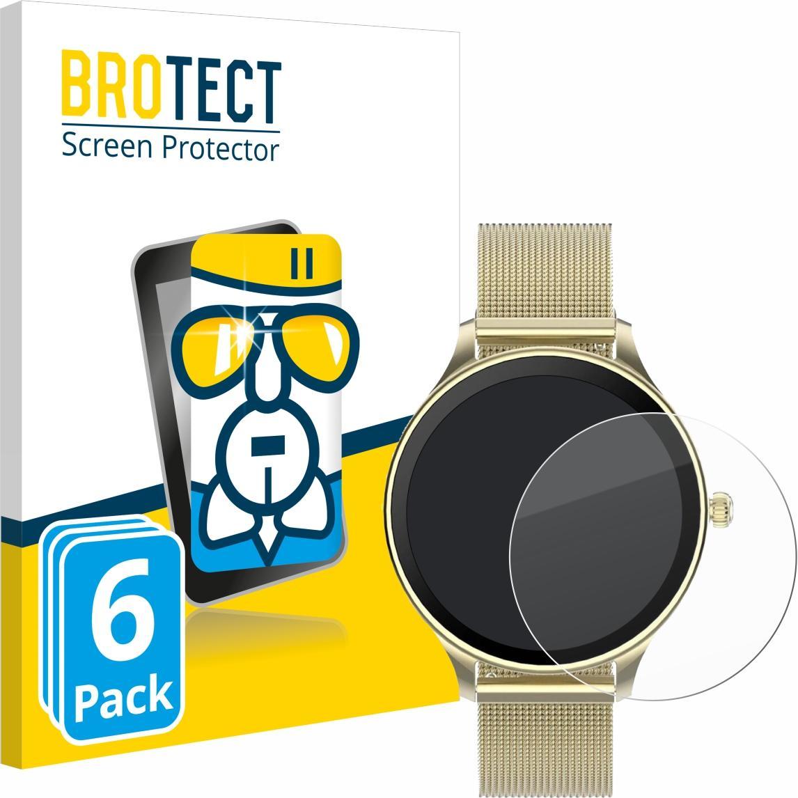 BROTECT Schutzglas Schutzfolie Displayschutz Display Schutz Glas Folie klar, Smartwatch Schutzfolie, Transparent