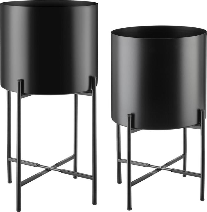 tectake Plant stand Mine, set of 2, powder-coated steel
