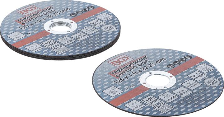 Actual product image BGS Cutting Discs for Stainless Steel Ø 125 x 1.0 x 22.2 mm 5 pcs.