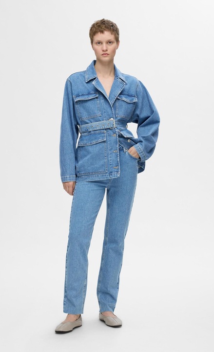 Actual product image Selected Femme High Waist Straight Fit Jeans (W28/L32)