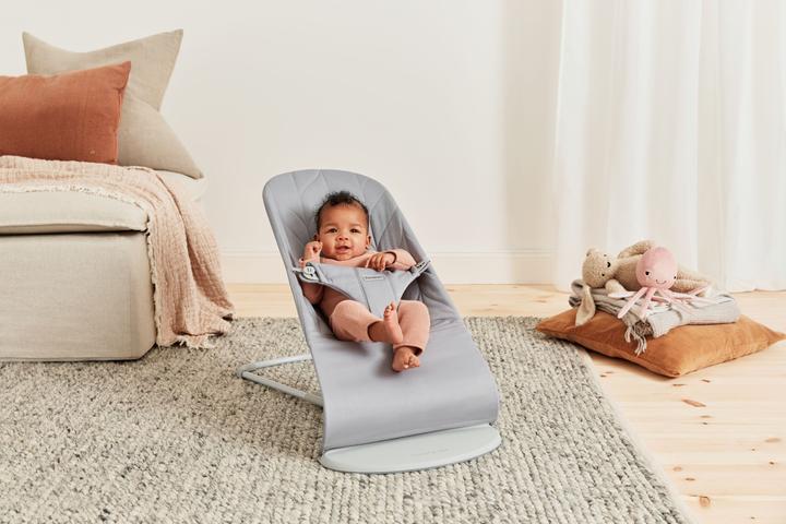 Actual product image BabyBjörn Bliss Woven Bouncer + Toy, Light Grey/Googly Eyes