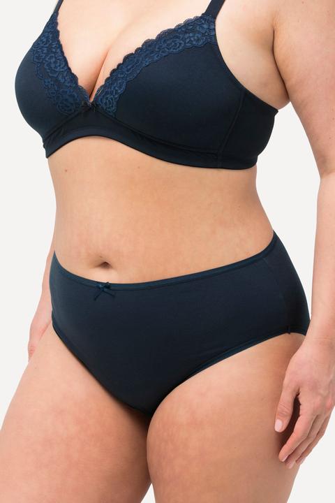 Produktbild Ulla Popken Midislips, 5er-Pack, Marmorstreifen/uni (68)