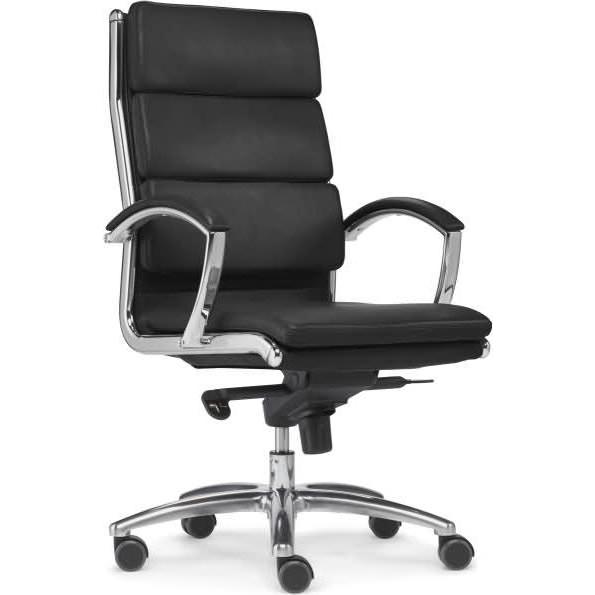 Sitwell, Bürostuhl, Bürostuhl Dream Bonded-Leder schwarz mit Armlehnen