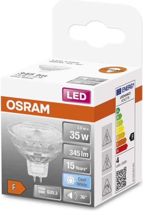 Produktbild Osram Led Star Mr16 (GU5.3, 3.80 W, 345 lm, 1 x, F)