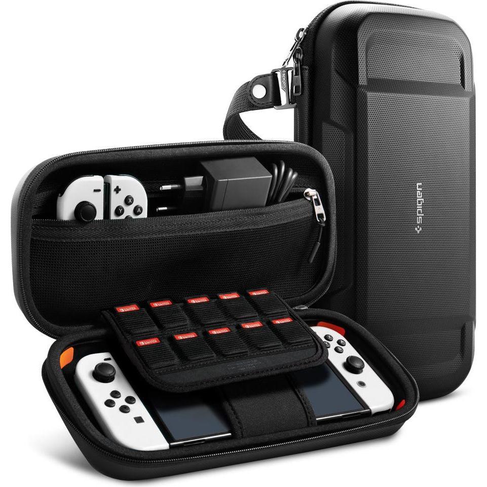 Thumbnail - Spigen Rugged Armor Pro Pouch (Switch OLED), Weiteres Gaming Zubehör, Schwarz