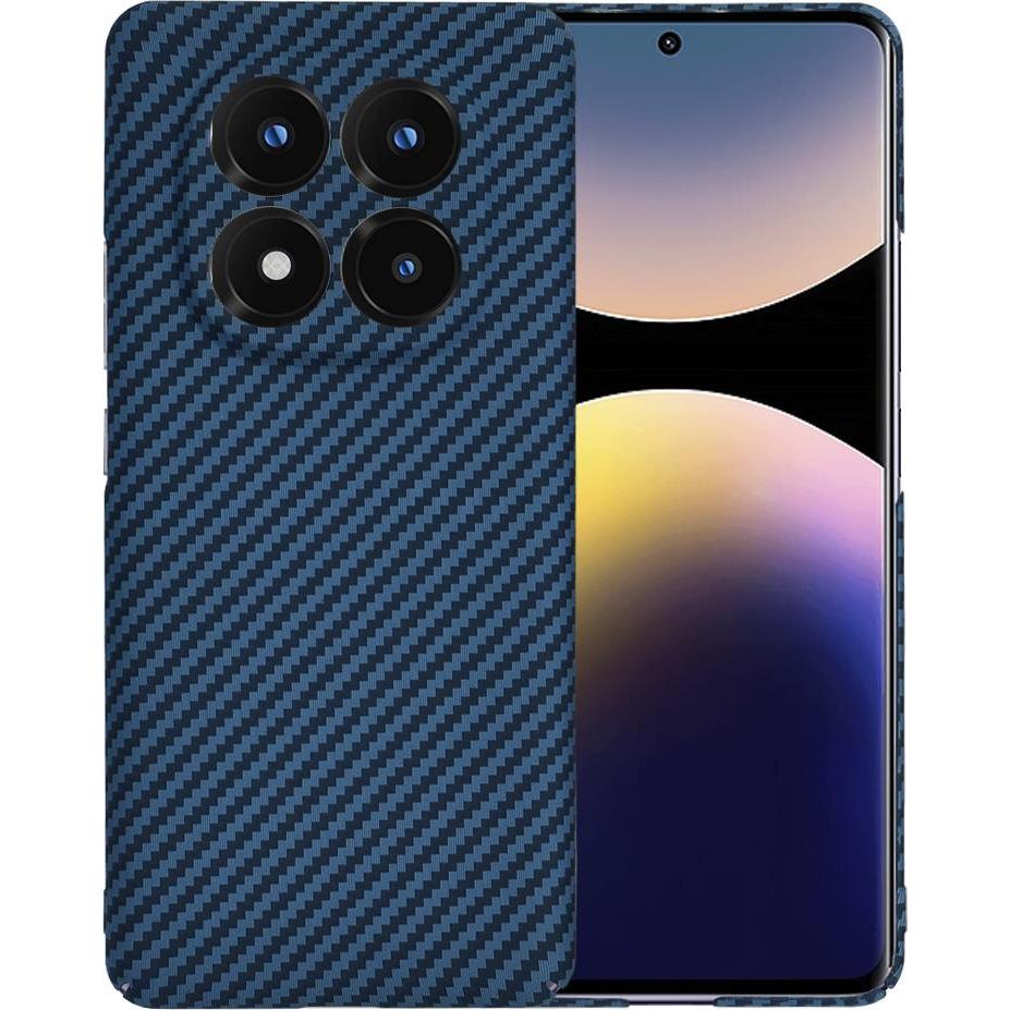 Techsuit - Carbonite FiberShell - Xiaomi Redmi Note 14 Pro+ 5G - Cyan (Xiaomi Redmi Note 14 Pro+ 5G), Smartphone Hülle