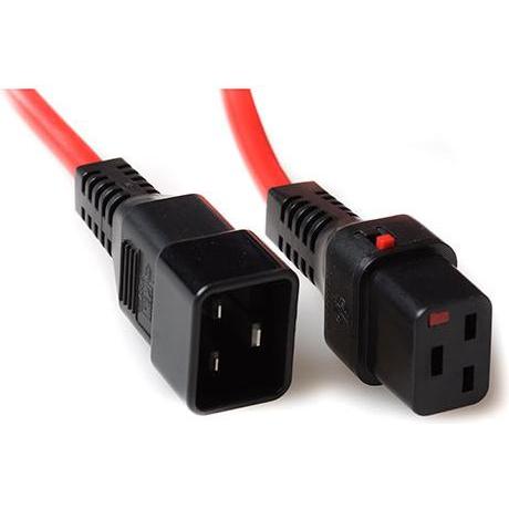 Thumbnail - Iec Lock 230V connection cable C19 lockable - C20 red 2.00 m (2 m), Stromkabel