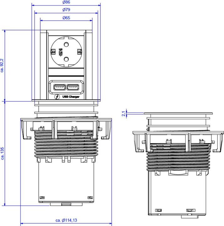 Produktbild Bachmann 928.0177 (1x, CEE 7/3, 2 m)