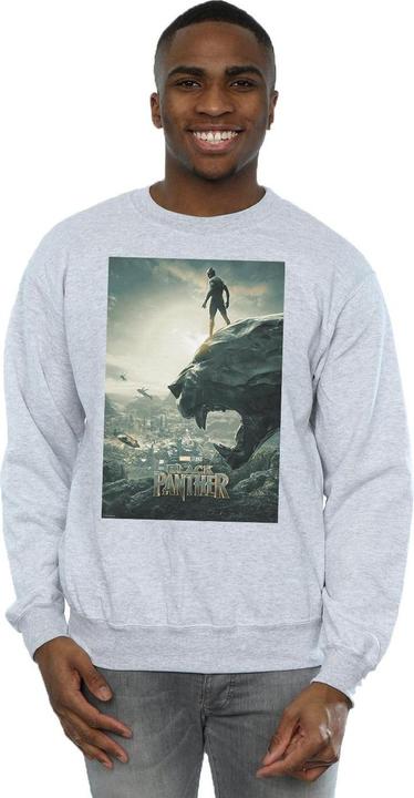 Immagine prodotto Felpa in cotone con poster di Black Panther (M)