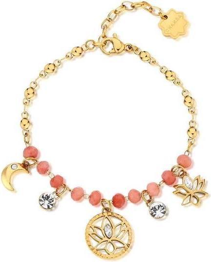 Produktbild Brosway Charming Gold Plated Bracelet with Chakra Beads and Charms BHKB137