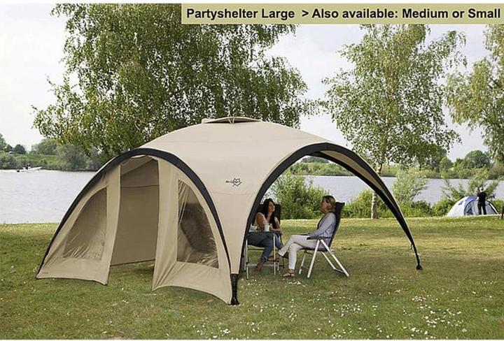Productafbeelding Bo-Camp Party Shelter - Partytent Medium - 3,7x3,7x2,39 Meter (370 cm, 370 cm)