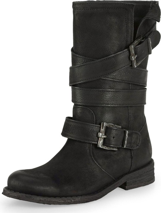 Felmini GREDO 8562 Biker Boots mit zwei dekorativen Schnallen. Eine Verschmelzung von robustem Stil und urba
