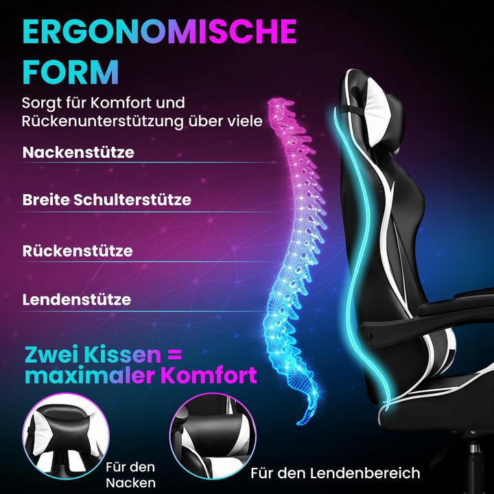 Actual product image Extralink Gaming chair | office swivel bucket black-white G-526