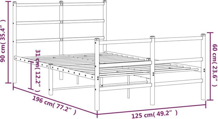 Image du produit vidaXL Bettgestell (120 x 190 cm)