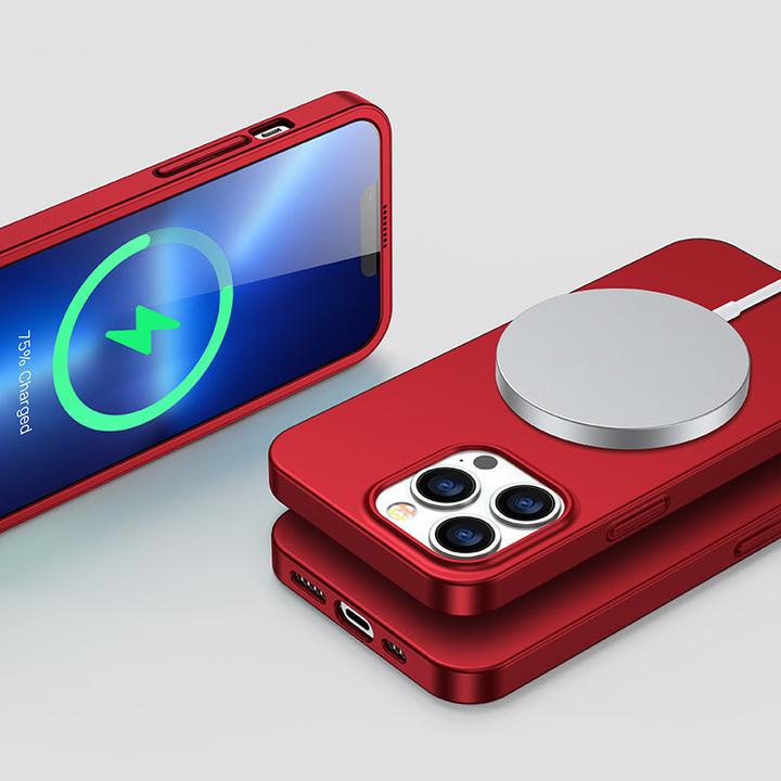 Produktbild Joyroom 360 Full Case front and back cover for iPhone 13 Pro + tempered glass screen protector red ( (1 Stück, Apple iPhone 13 Pro)