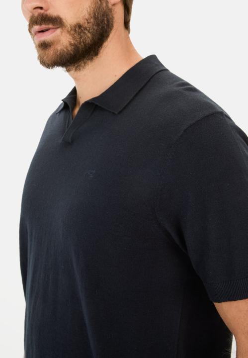Produktbild Camel Active Strick-Poloshirt aus Baumwoll-Leinen-Mix (M)