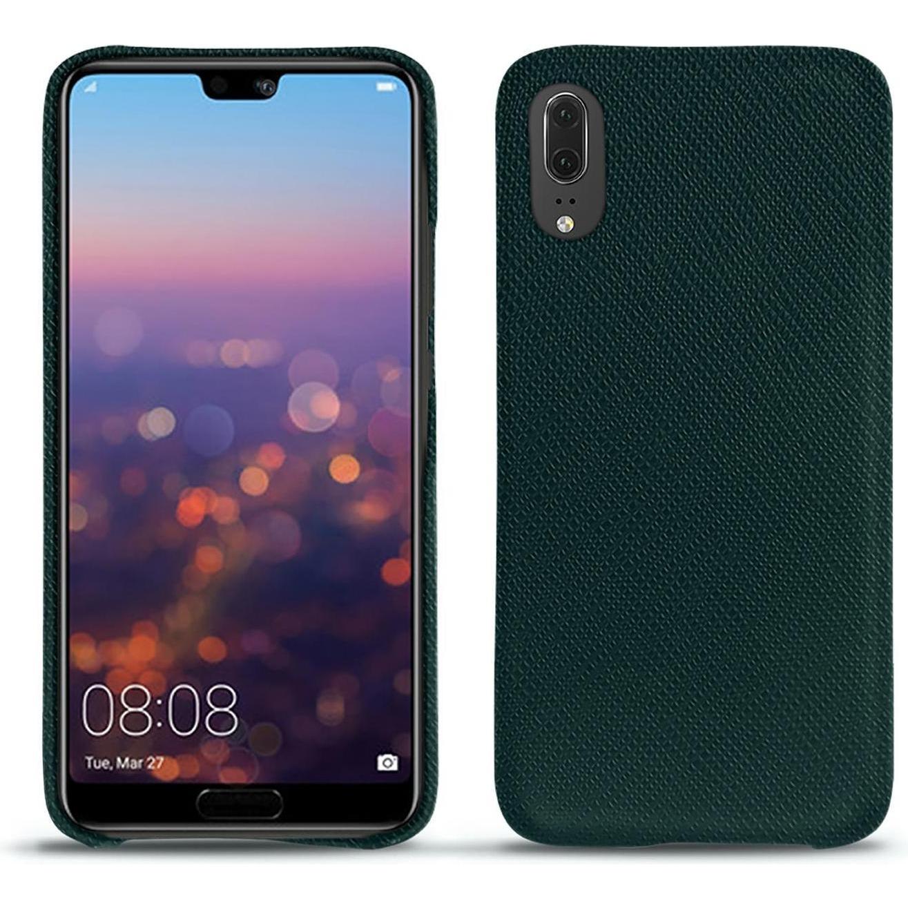 Noreve Lederschutzhülle (Huawei P20), Smartphone Hülle, Grün