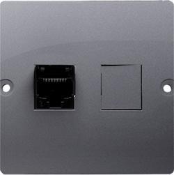 Produktbild Kontakt Kontaktas su Simonu Lizdas kompiuteriu Simonu Basic, vienas RJ45 kat. 5e sidabrinis (BMF51.02/43) ma (0.03 m)