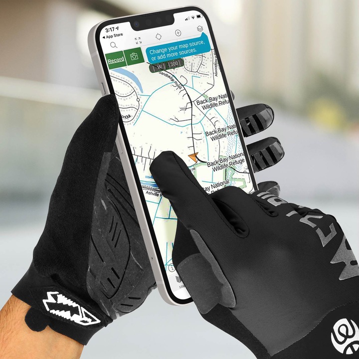 Actual product image Avizar West Biking cycling gloves, non-slip palm, size XS - Black (XS)